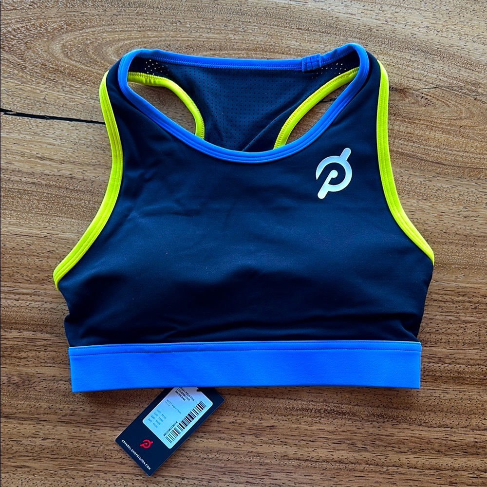 Peloton Colorblock Racer Sports Bra - NWT - Size Small